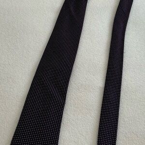 Jos. A. Bank burgundy black silver geometric design handmade silk tie